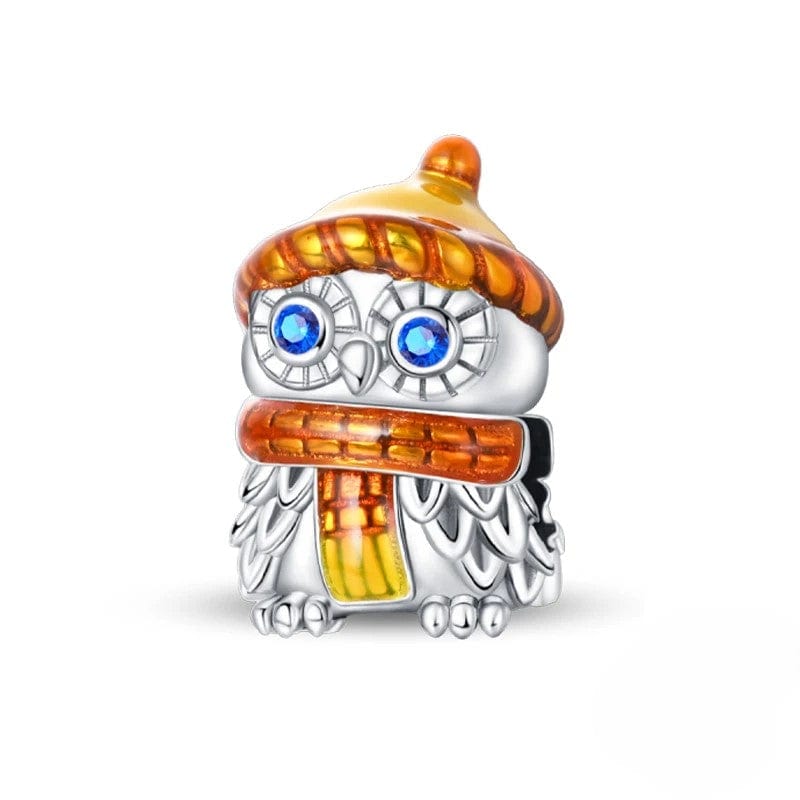 Owl Charm with Scarf and Beanie