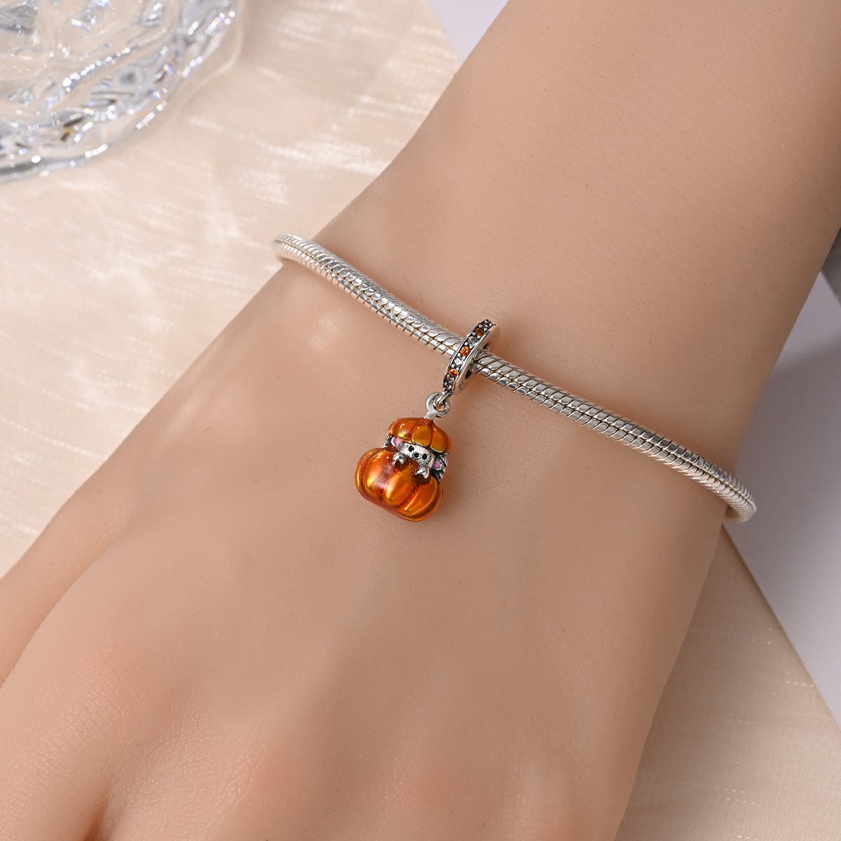 Peek-a-Boo Pumpkin Hedgehog Charm