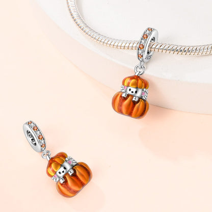 Peek-a-Boo Pumpkin Hedgehog Charm