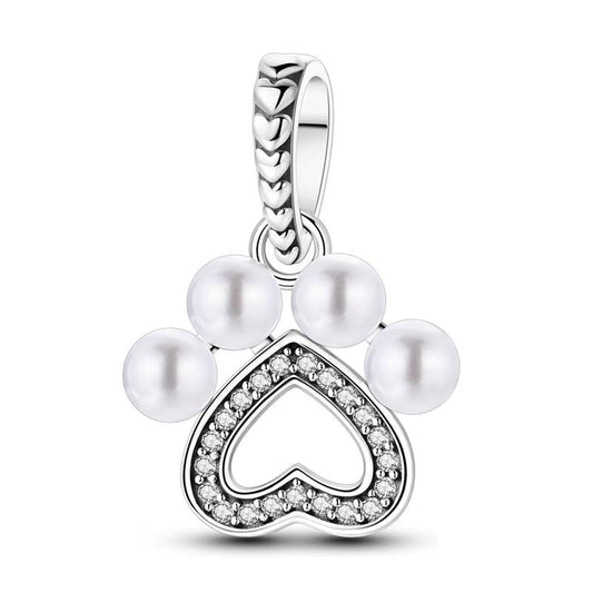 Pet Pearl Paw Dangle Charm