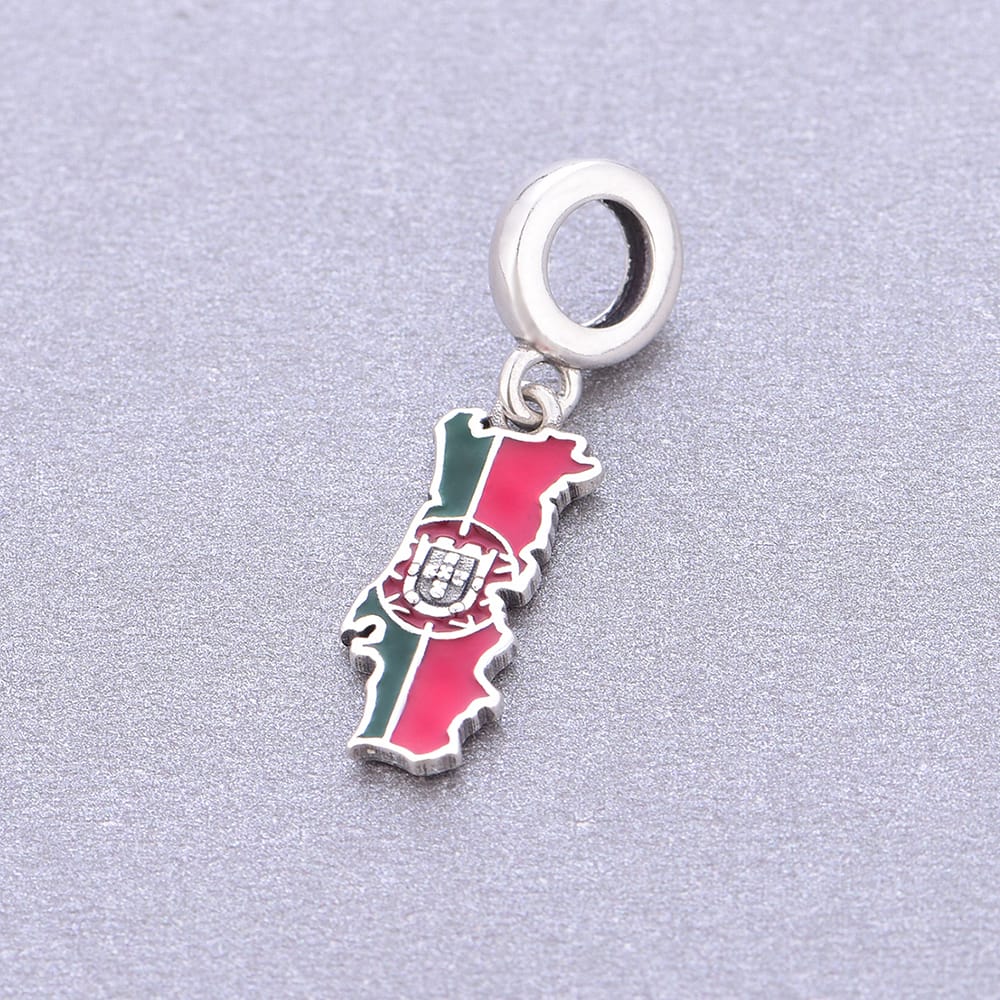 Portugal Map Dangle Charm