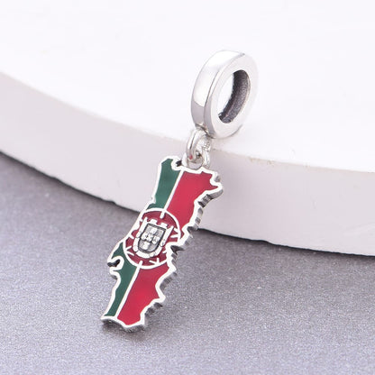 Portugal Map Dangle Charm