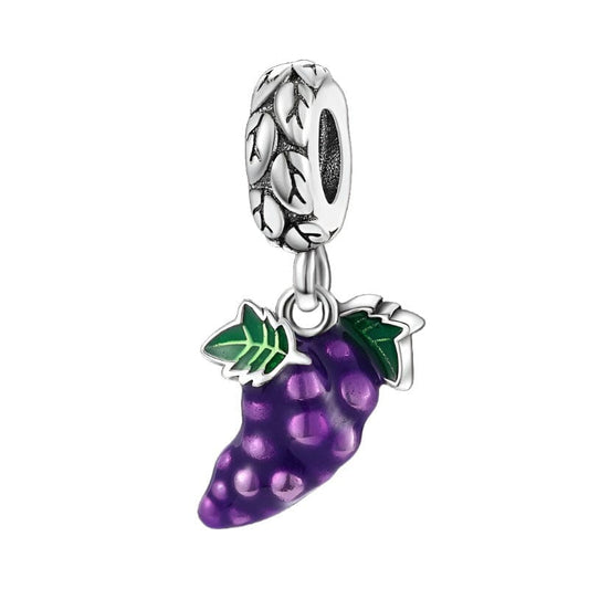 Purple Grapes Dangle Charm