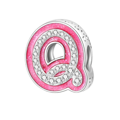 Pink Letter A~Z Alphabet Charm