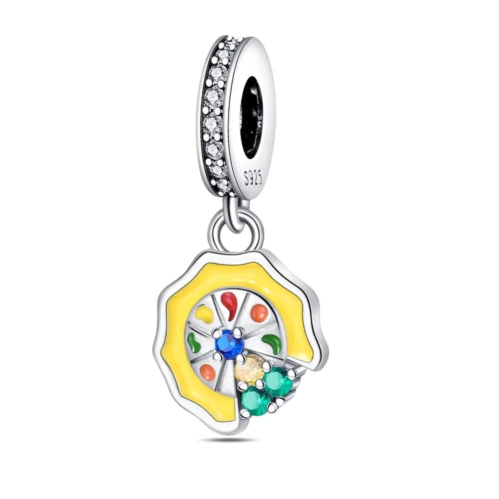 Rainbow Pizza Dangle Charm