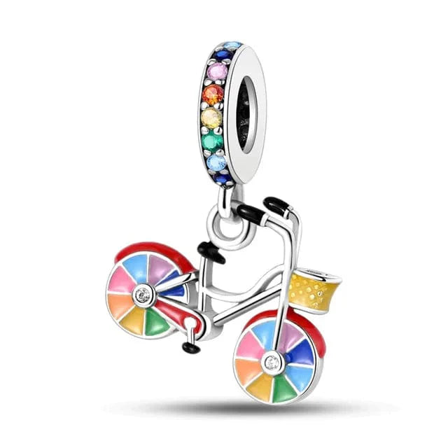 Rainbow Pride Bicycle Dangle Charm