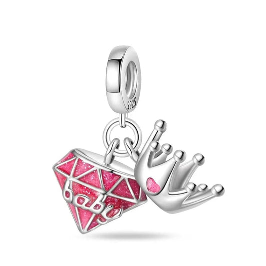 Royal Baby Diamond Crown Charm