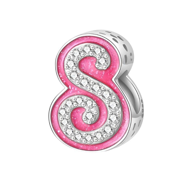 Pink Letter A~Z Alphabet Charm