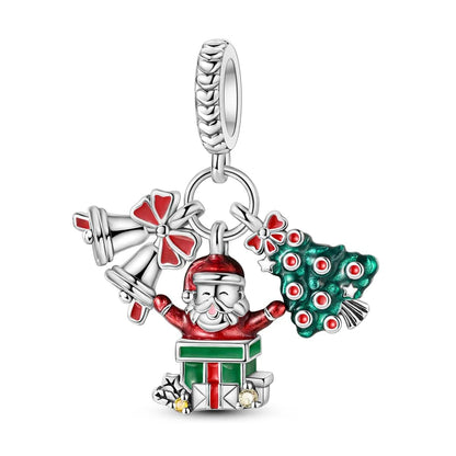 Santa, Christmas Tree & Bells Charm