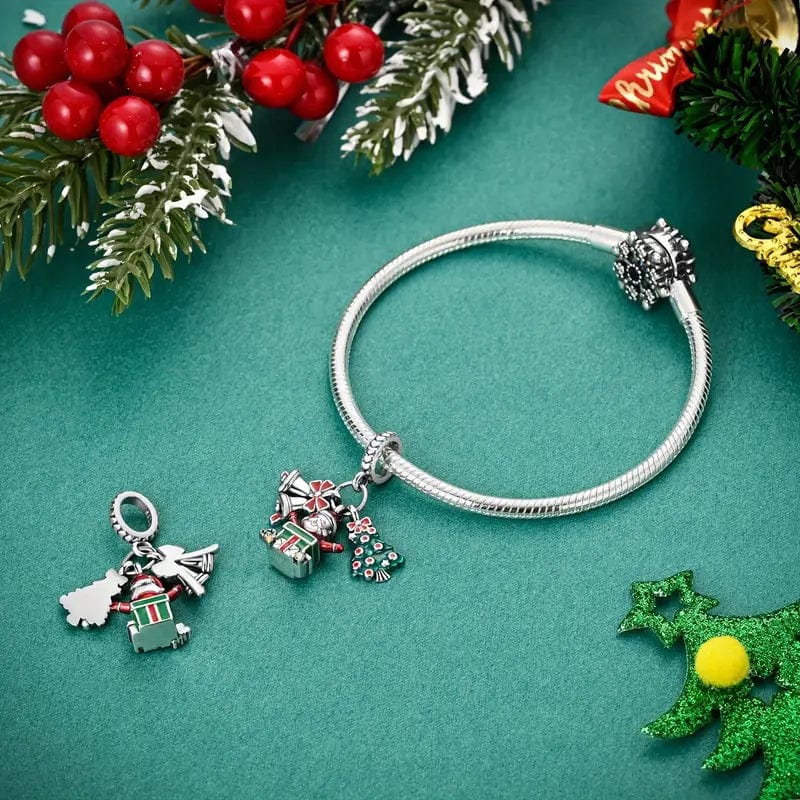 Santa, Christmas Tree & Bells Charm