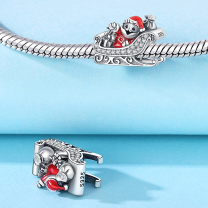 Santa’s Christmas Sparkling Sleigh Charm