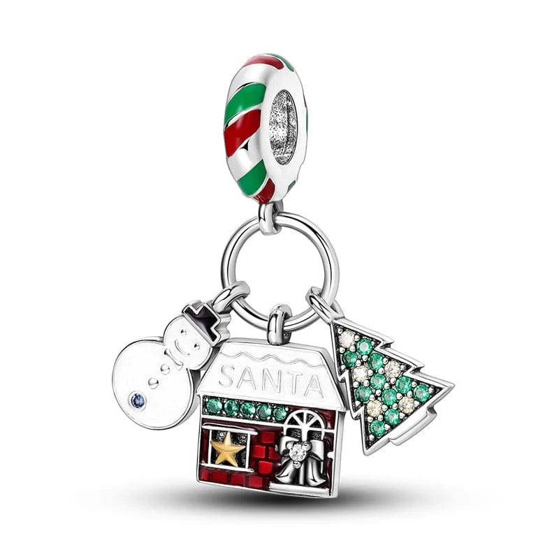 Santa's Workshop and Snowman Charm