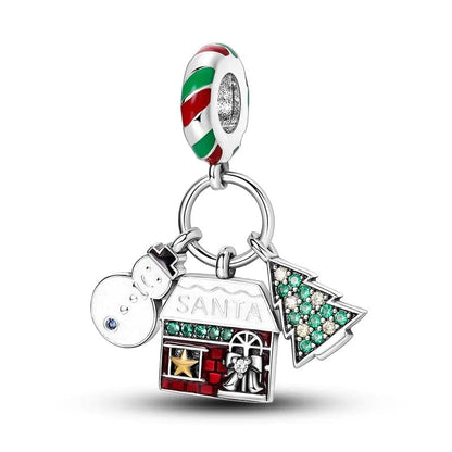 Santa's Workshop and Snowman Charm