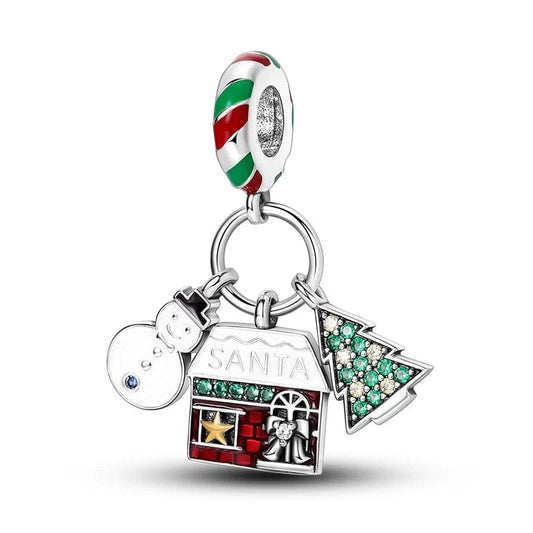 Santa's Workshop and Snowman Charm