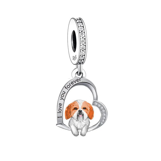 Shih Tzu Dangle Dog Charm