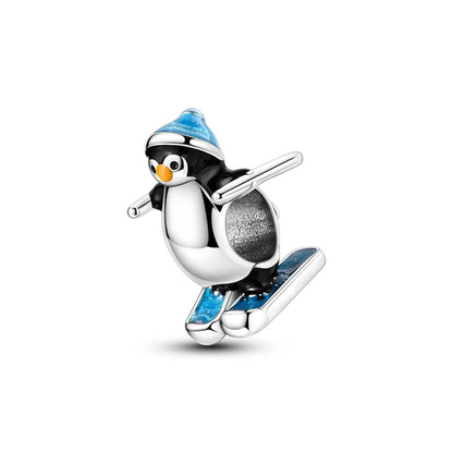 Skiing Penguin Charm