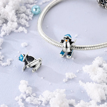 Skiing Penguin Charm