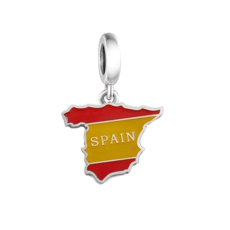 Spain Map Dangle Charm