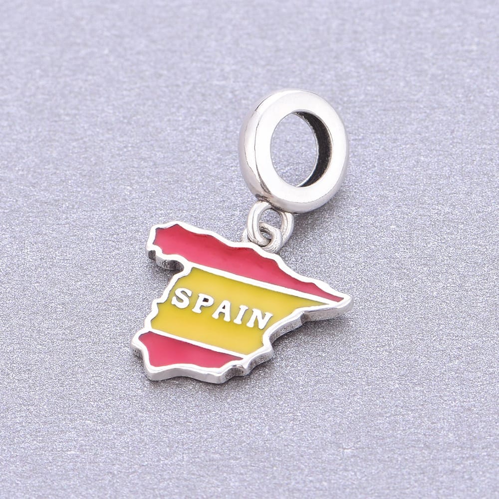 Spain Map Dangle Charm