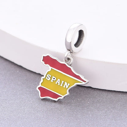 Spain Map Dangle Charm