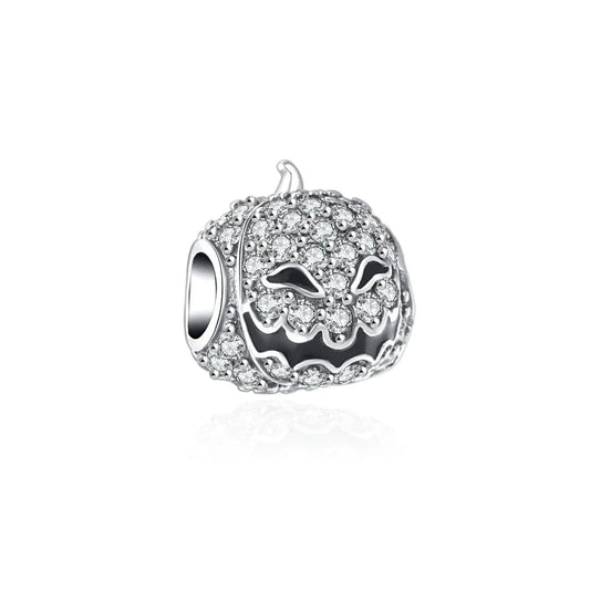 Sparkling Smiling Pumpkin Charm