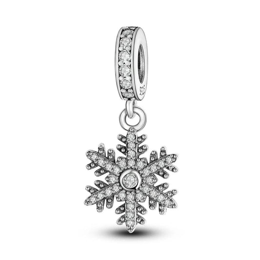 Sparkling Snowflake Charm with Pave Crystals