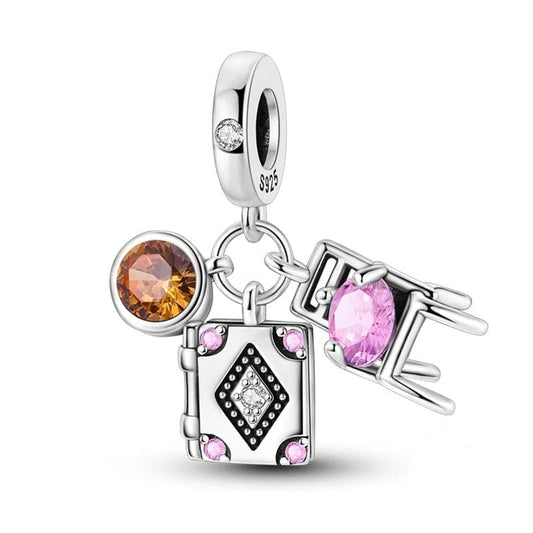 Storybook Charm with Sparkling Chair and Gemstones