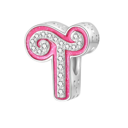 Pink Letter A~Z Alphabet Charm