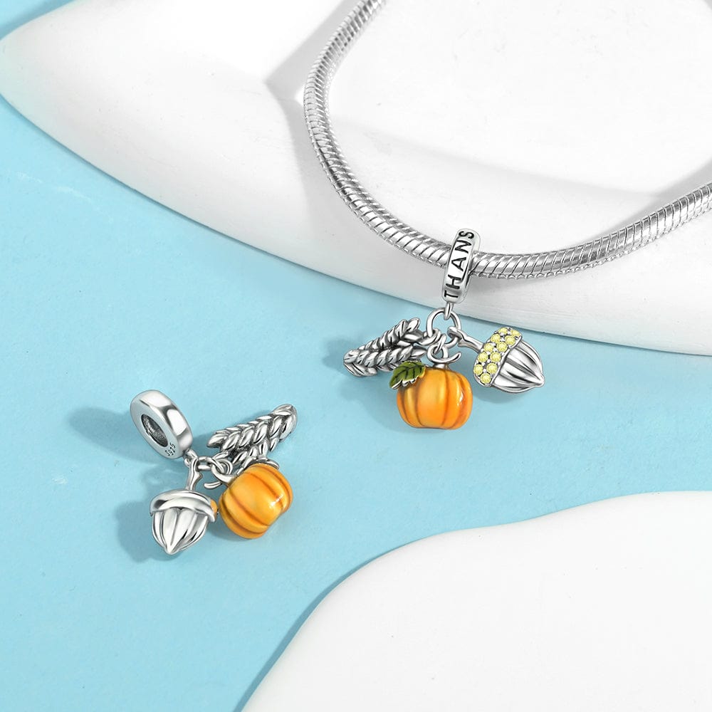 Thanksgiving Pumpkin and Acorn Charm