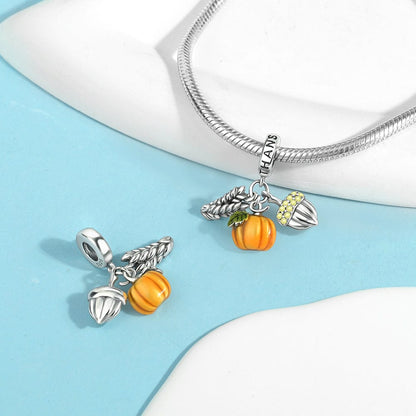 Thanksgiving Pumpkin and Acorn Charm