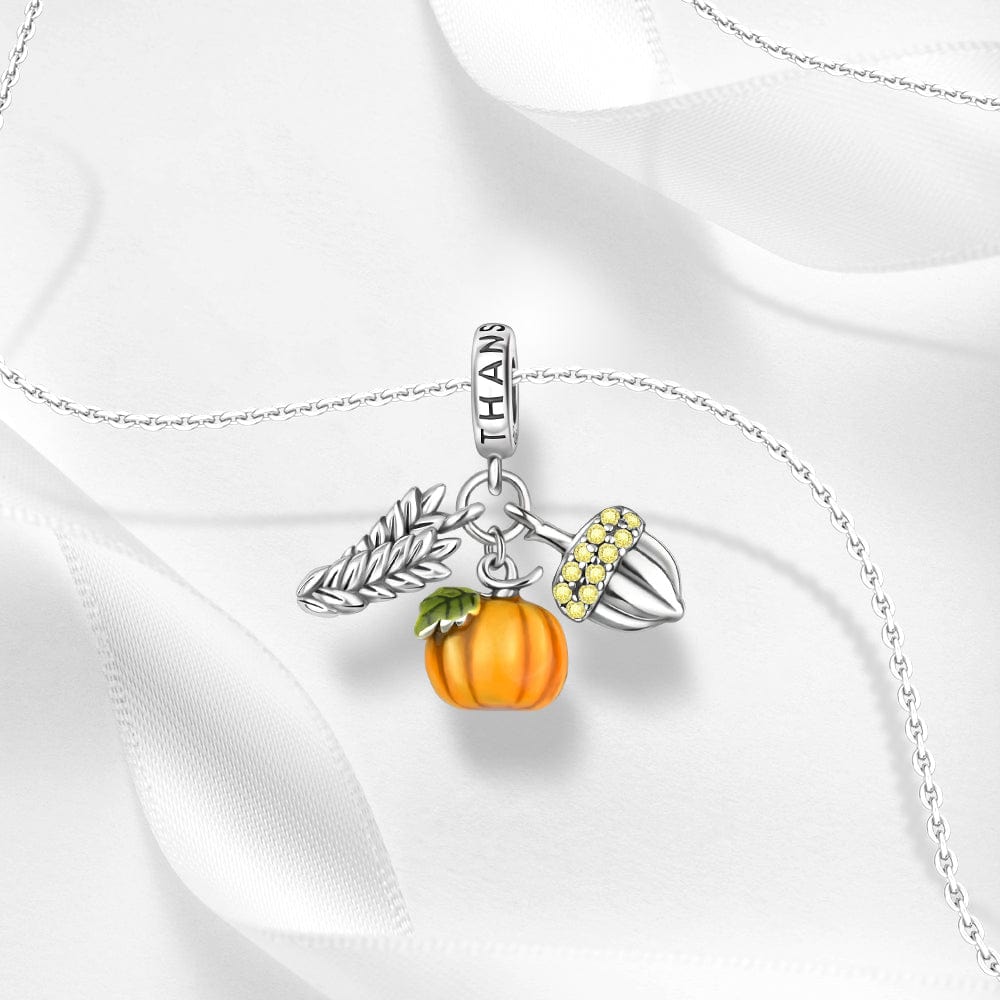 Thanksgiving Pumpkin and Acorn Charm