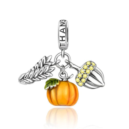 Thanksgiving Pumpkin and Acorn Charm