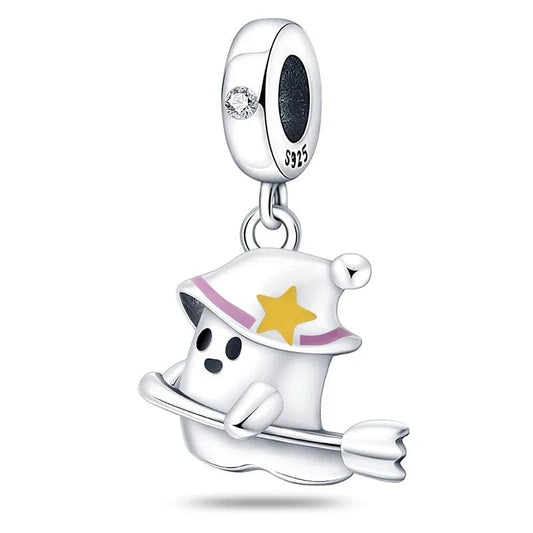 The Ghost On The Broomstick Dangle Charm