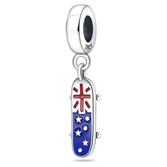 United Kingdom Flag Patriotic Skateboard Dangle Charm