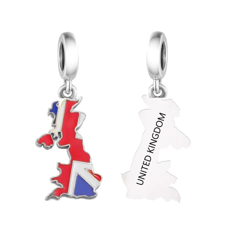 United Kingdom Map Dangle Charm