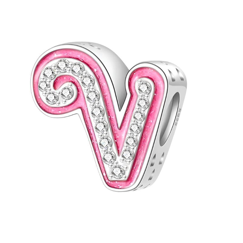 Pink Letter A~Z Alphabet Charm