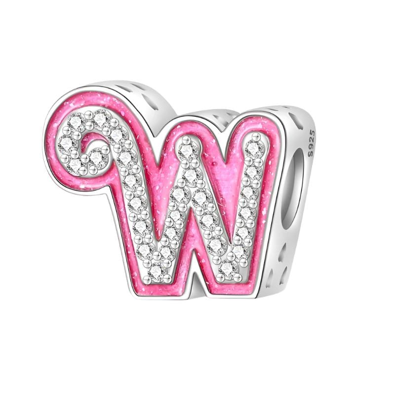 Pink Letter A~Z Alphabet Charm