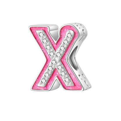 Pink Letter A~Z Alphabet Charm